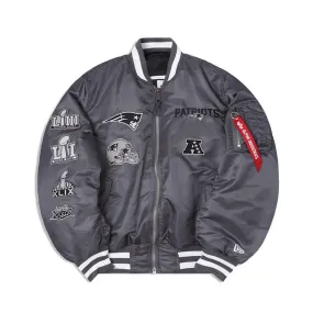 [13118245] New England Patriots Reversible Grey Men's Jacket