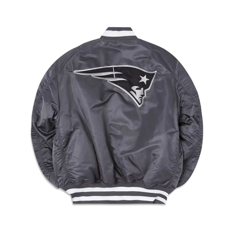 [13118245] New England Patriots Reversible Grey Men's Jacket