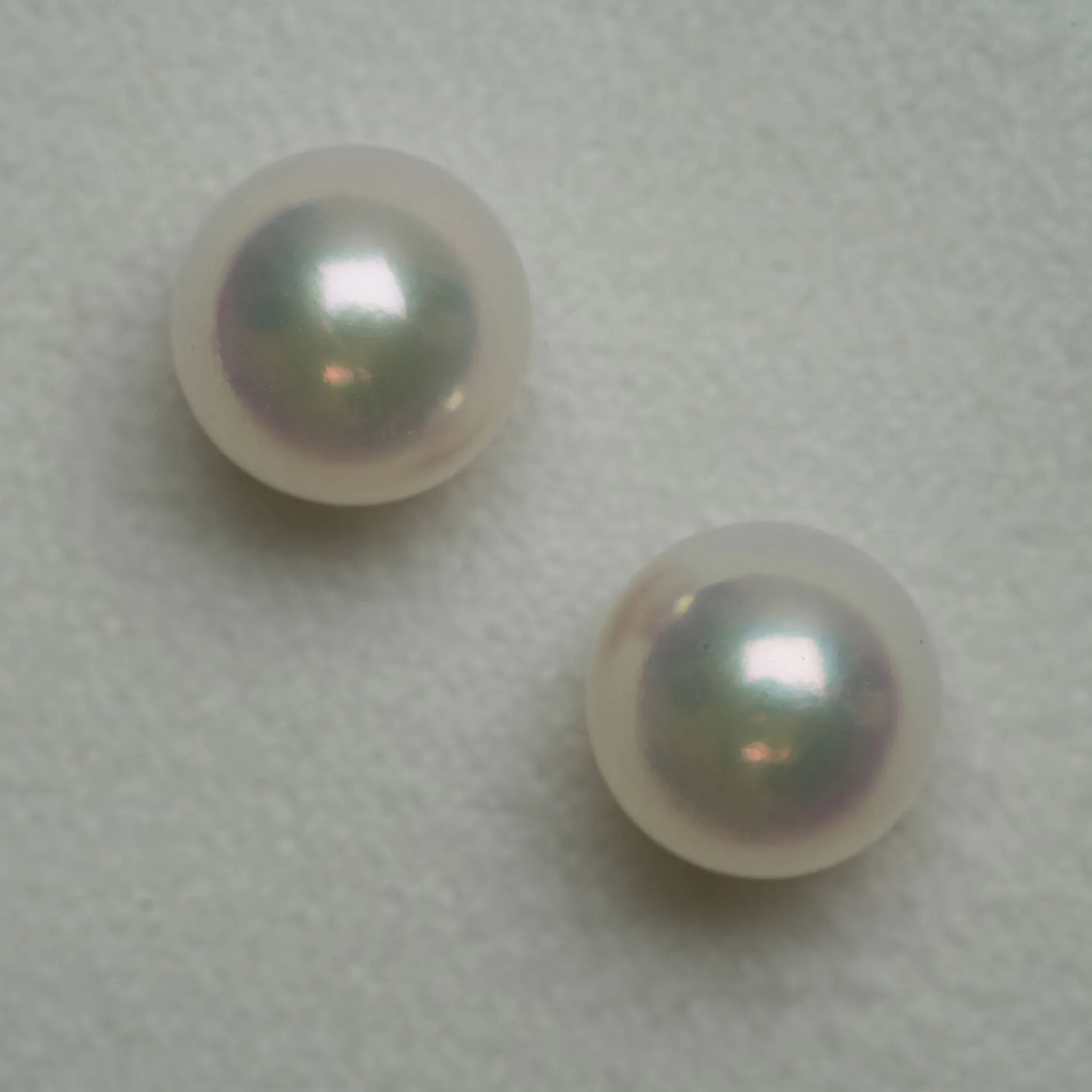 7.90 and 7.96 mm GIA Certified Hanadama Akoya Pearl Stud Earrings