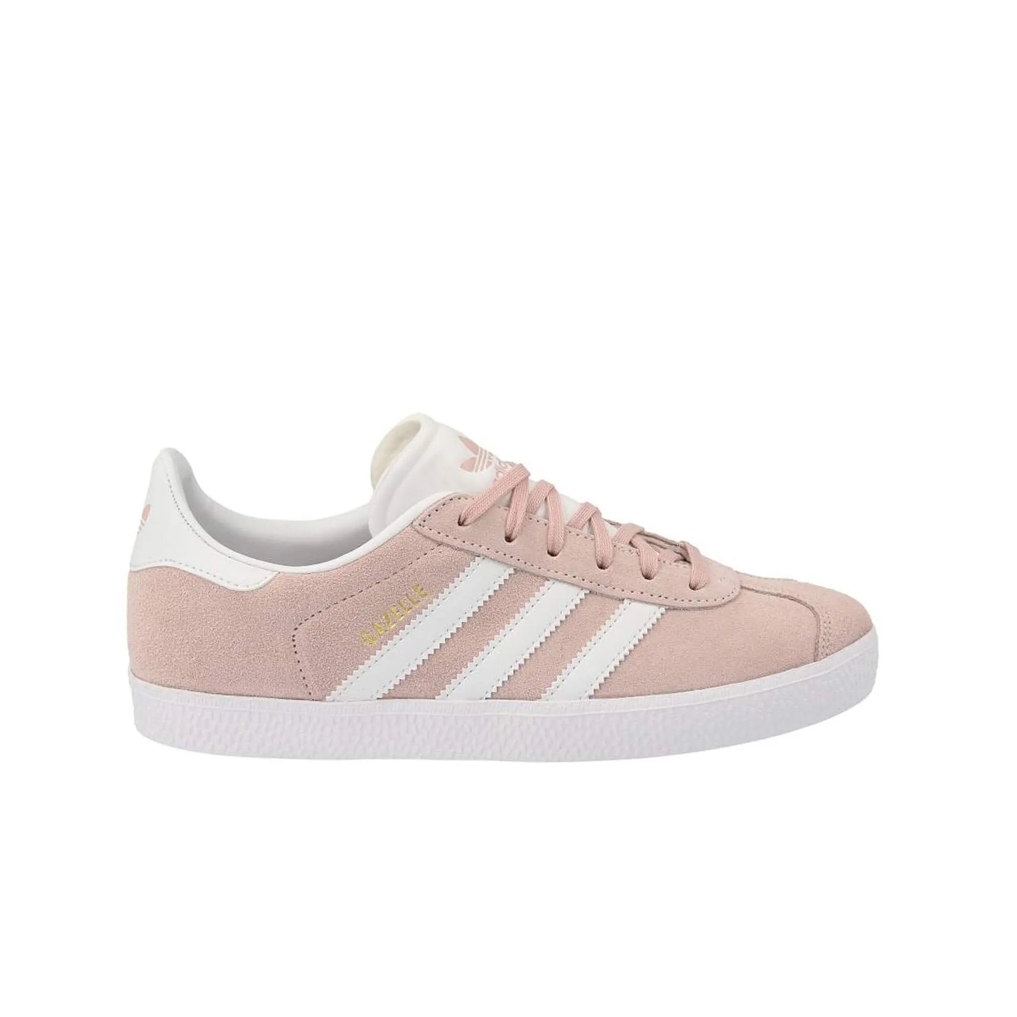 Adidas Gazelle J Lace-Up Pink Suede Leather Kids Trainers BY9544