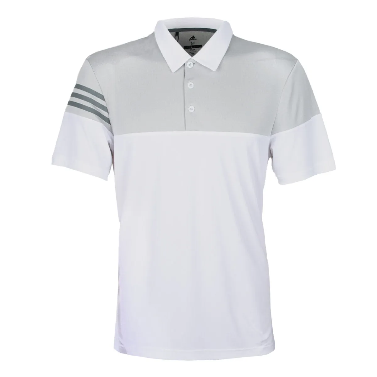 adidas Men's Heathered 3-Stripes Colorblocked Polo