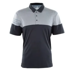 adidas Men's Heathered 3-Stripes Colorblocked Polo