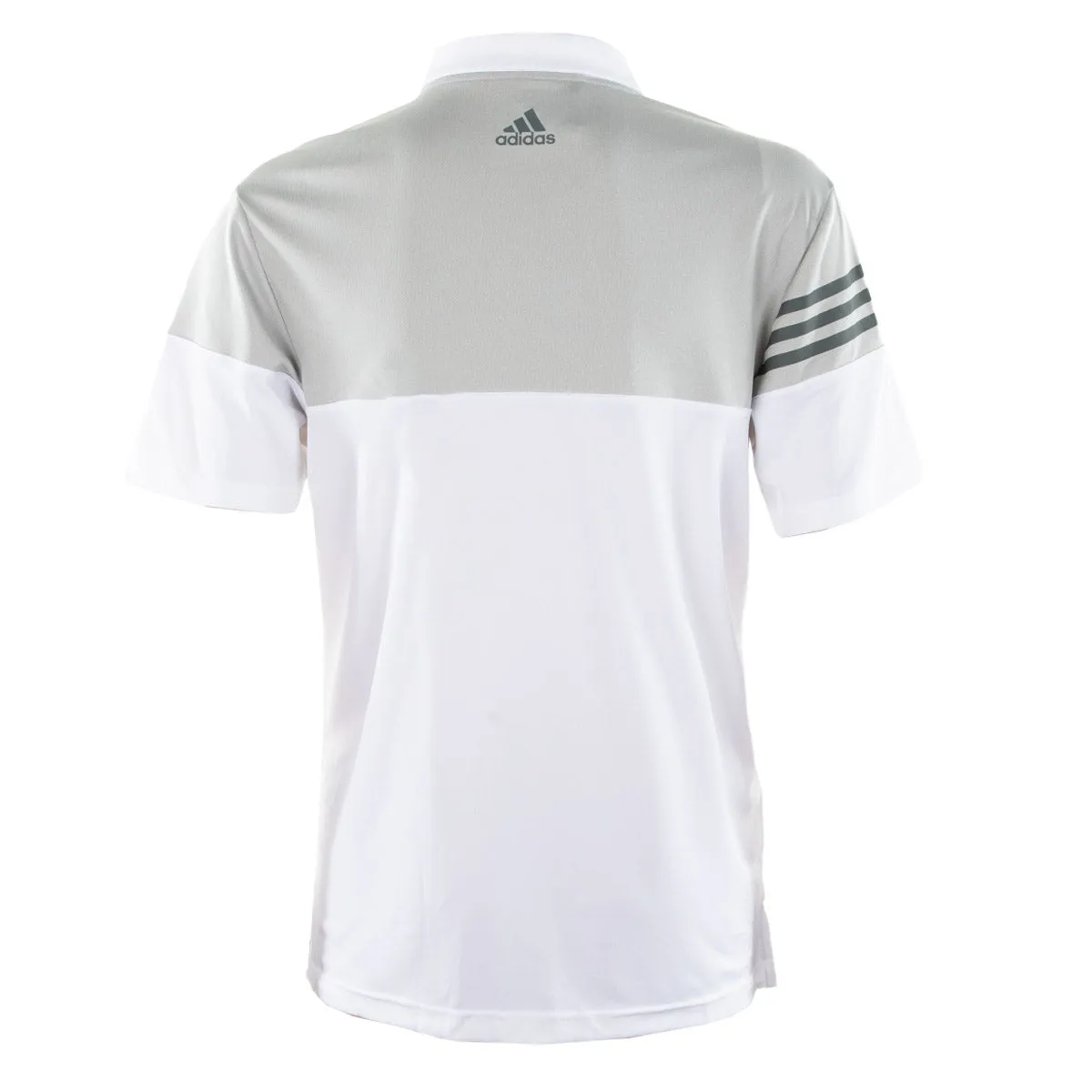 adidas Men's Heathered 3-Stripes Colorblocked Polo