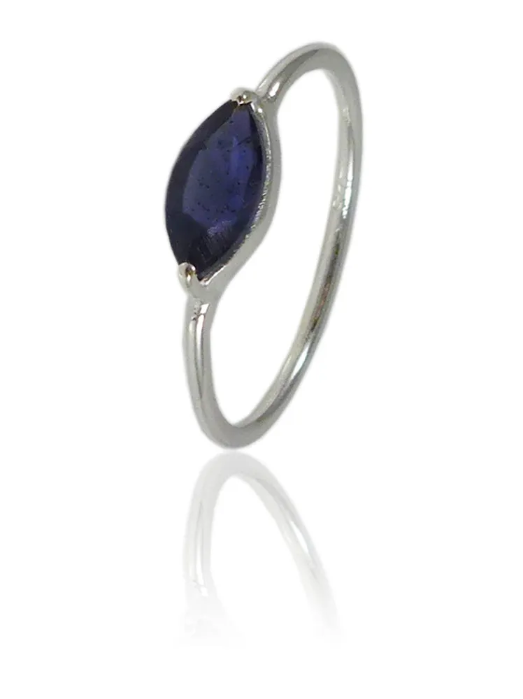 Amazon Stacking Leaf Ring Iolite