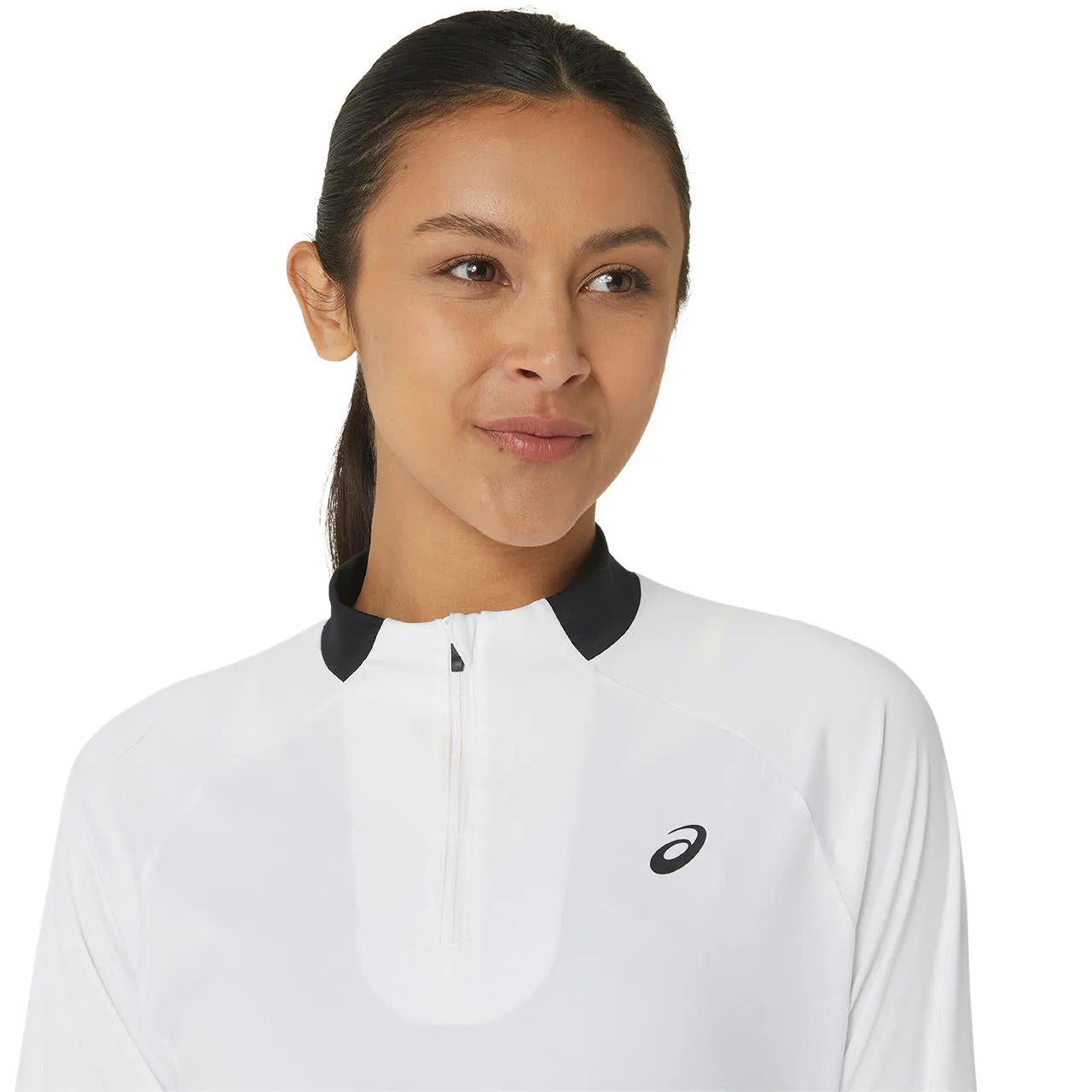 Asics Jacket Court LS Half Zip Dames Wit