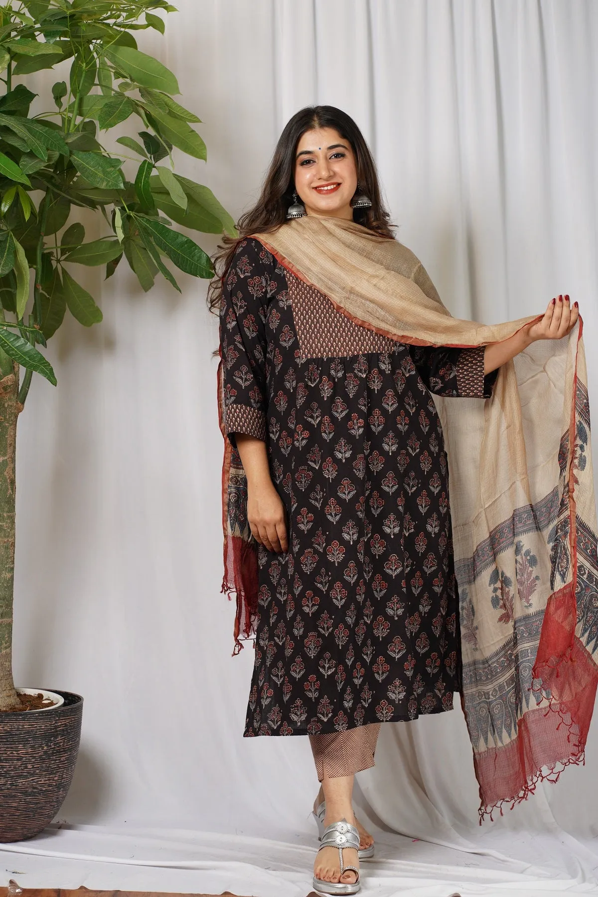 Bhoomi Ajrakh Patch kurta