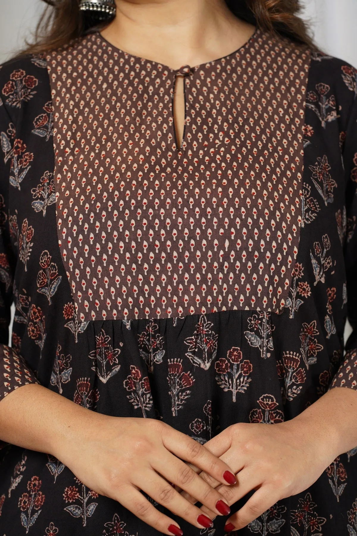 Bhoomi Ajrakh Patch kurta