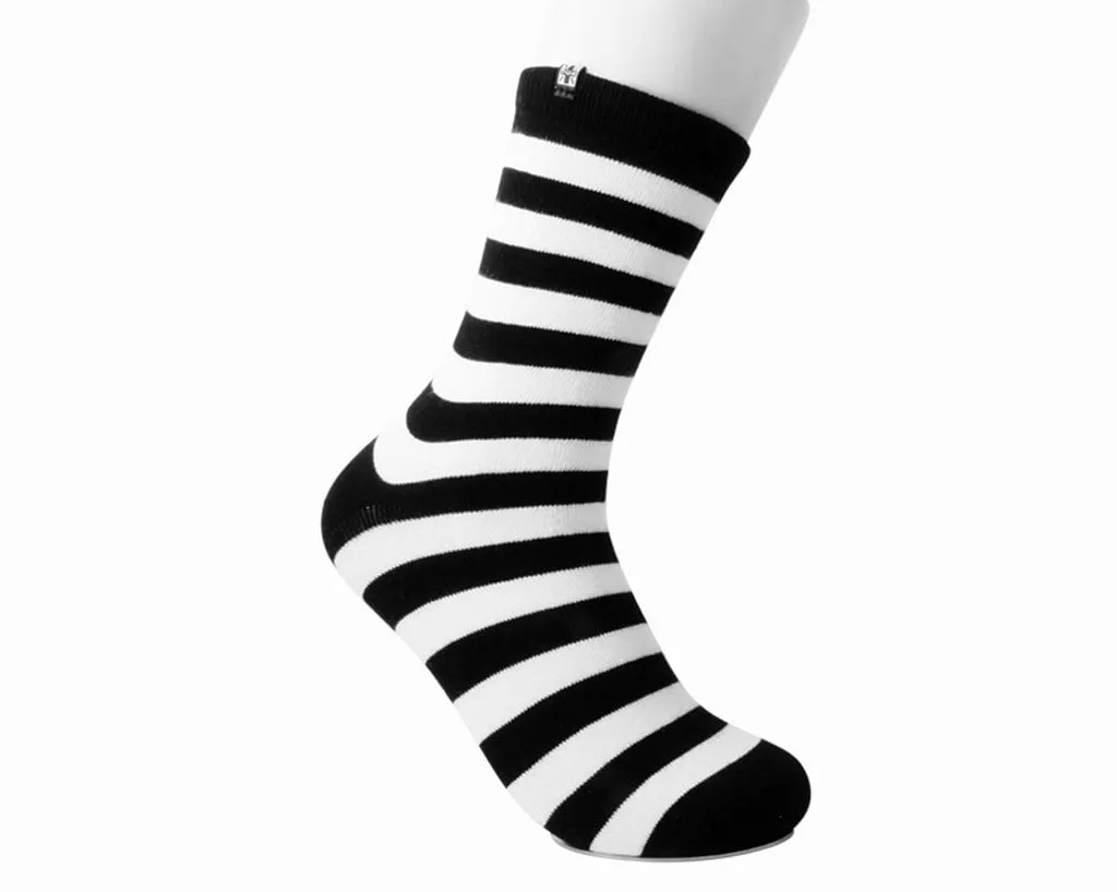 Black & White Stripe T.U.K. Men’s Sock