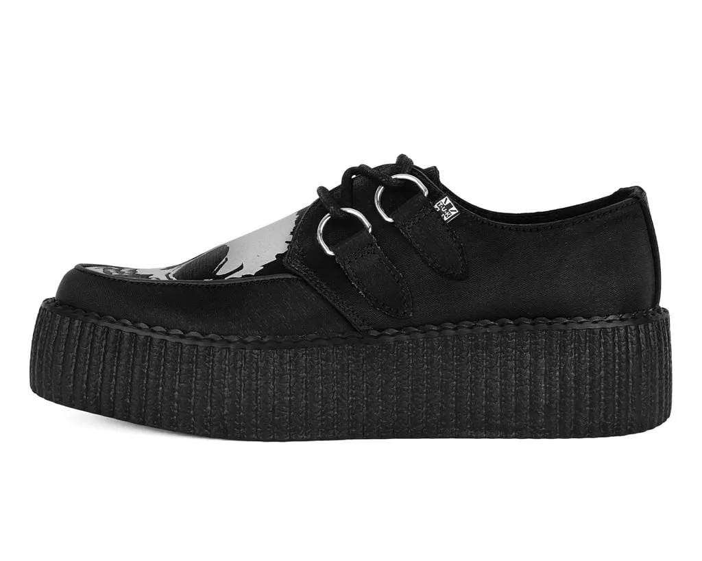 Black Satin Glow Skull Viva Mondo Creeper