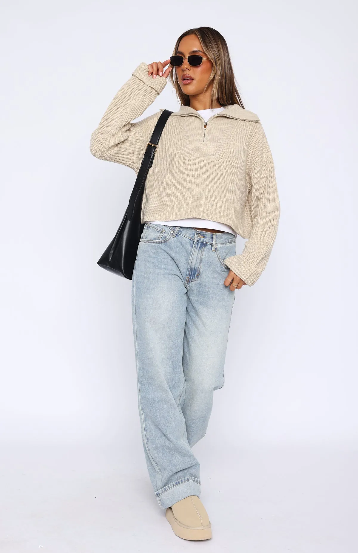 Cosy Embrace Knit Sweater Oat