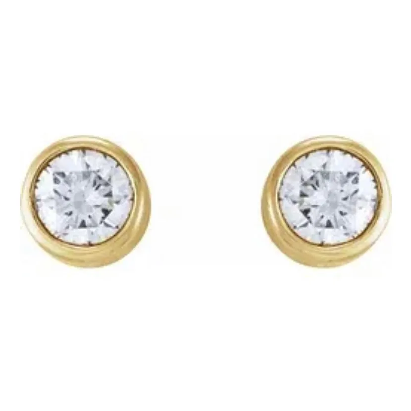 Diamond flat back earrings - RE1955KY