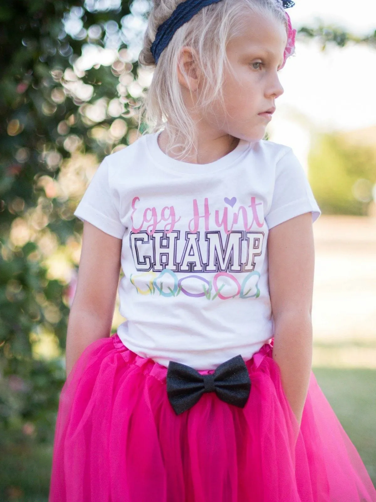 Egg Hunt Champ Girls Easter Shirt