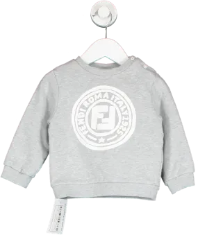 Fendi Grey Logo Print Jumper 18-24 Months