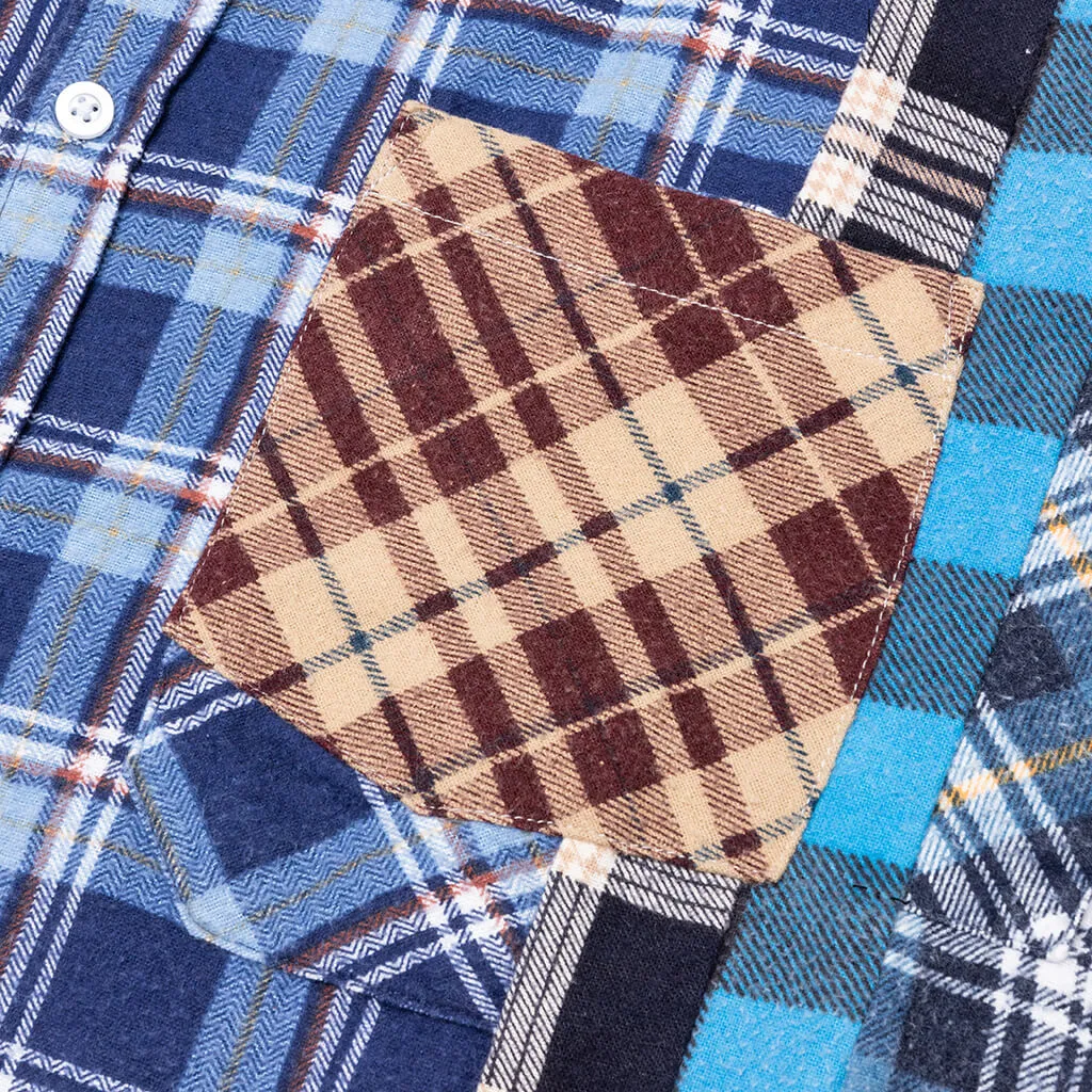 Flannel Shirt 7 Cuts Wide Shirt - Assorted