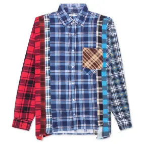 Flannel Shirt 7 Cuts Wide Shirt - Assorted