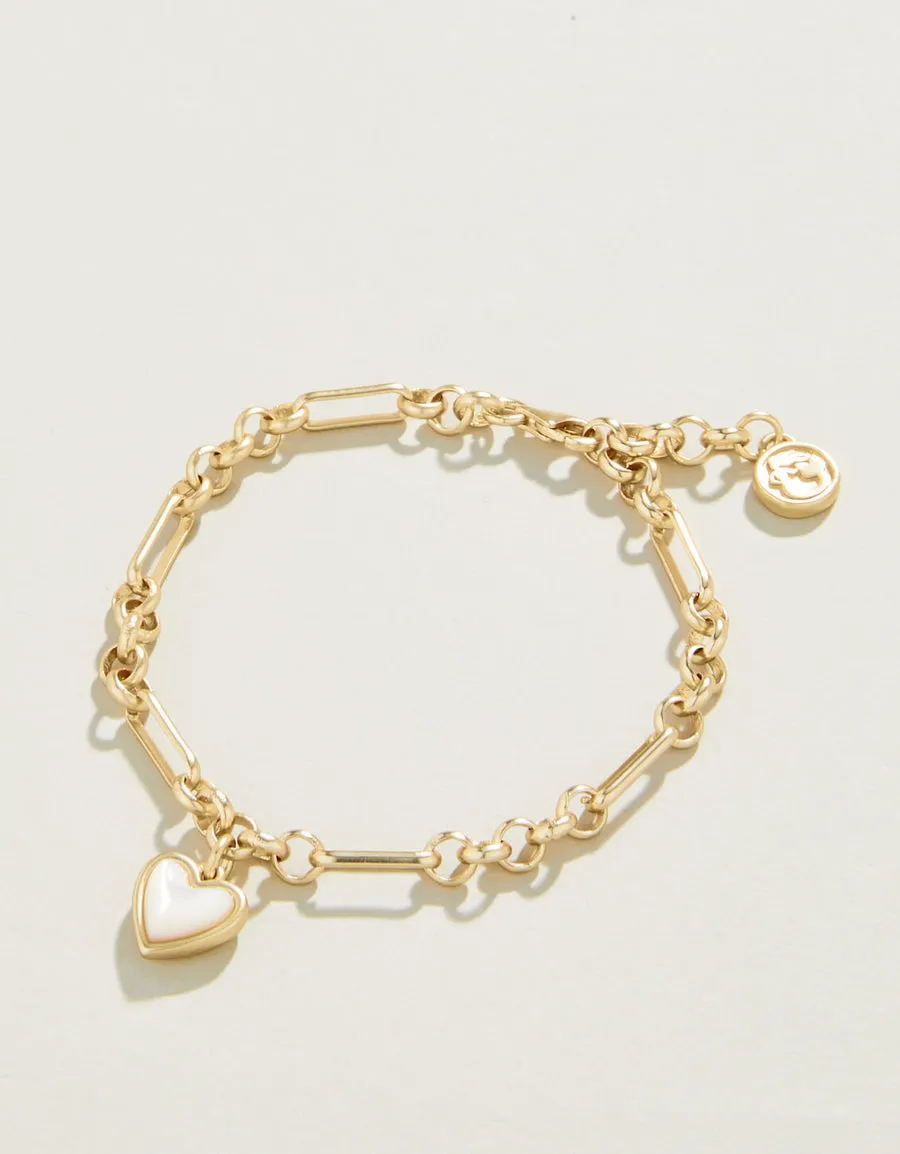 Full of Heart Bracelet in Mother of Pearl