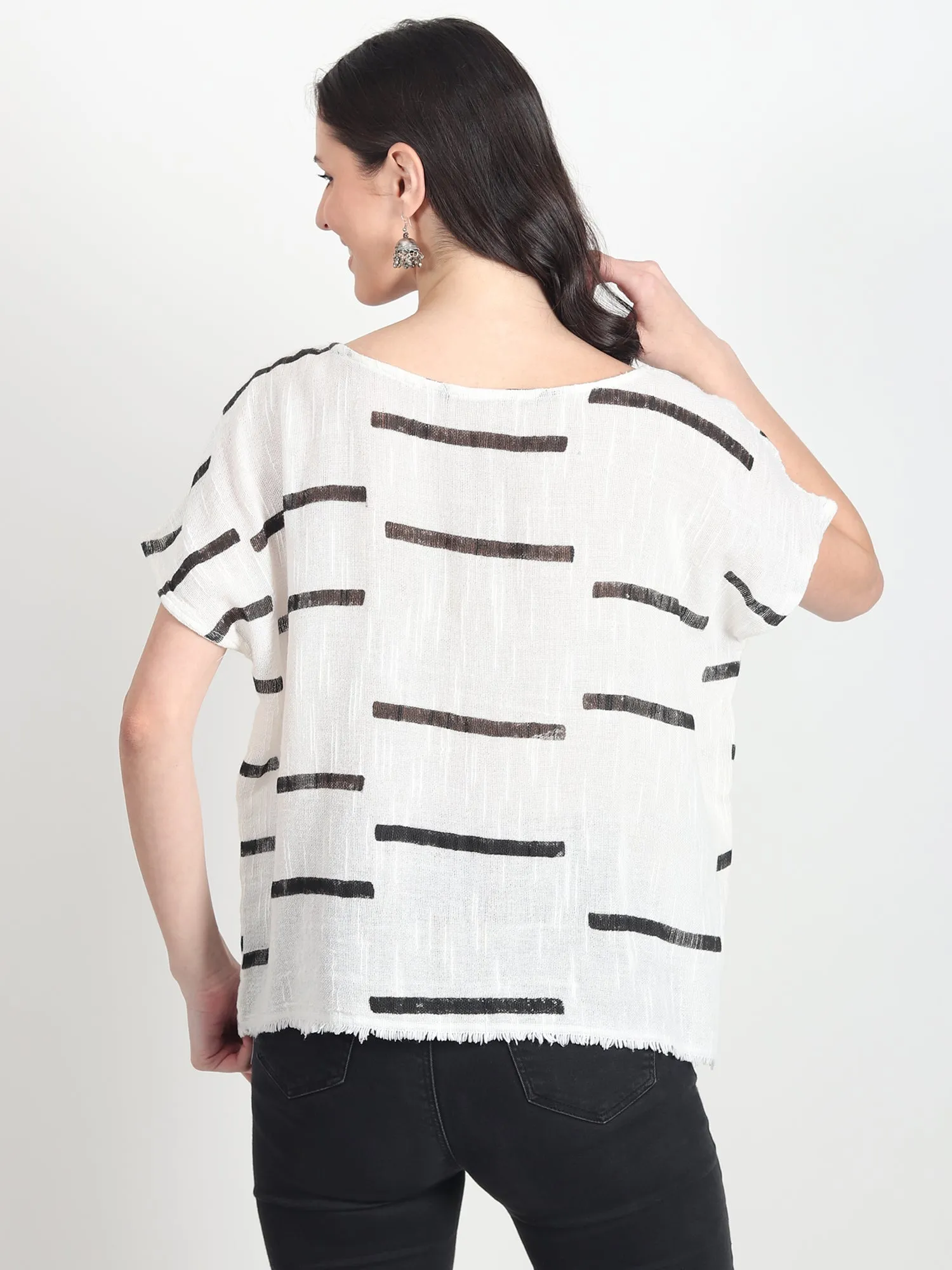 Gia Stripes printed Top