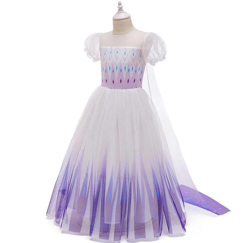 Girls Princess Elsa Inspired Dress Costume