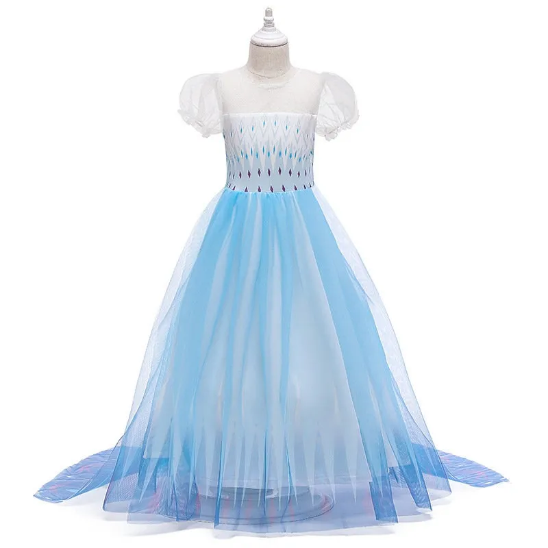 Girls Princess Elsa Inspired Dress Costume