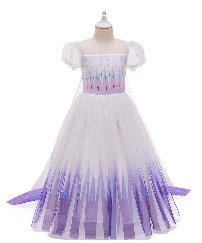 Girls Princess Elsa Inspired Dress Costume