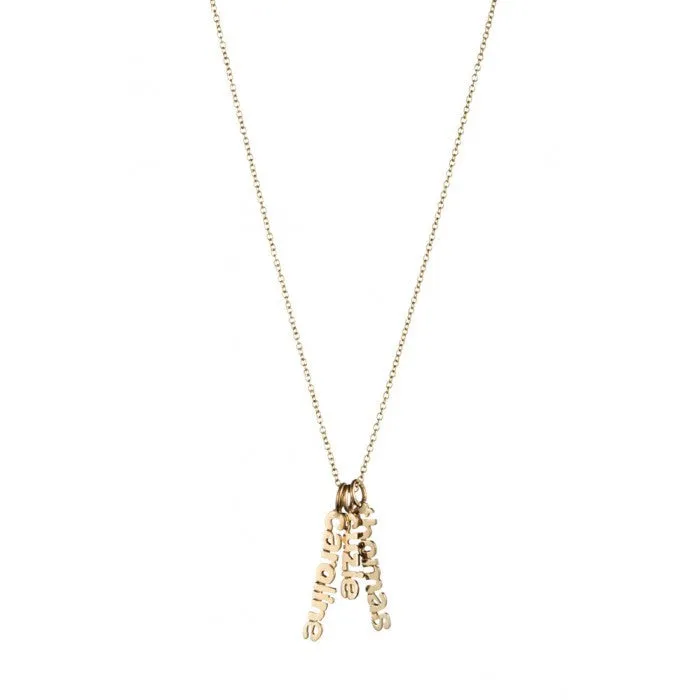 Gold Hanging Name Game Necklace - As seen on Good Morning America