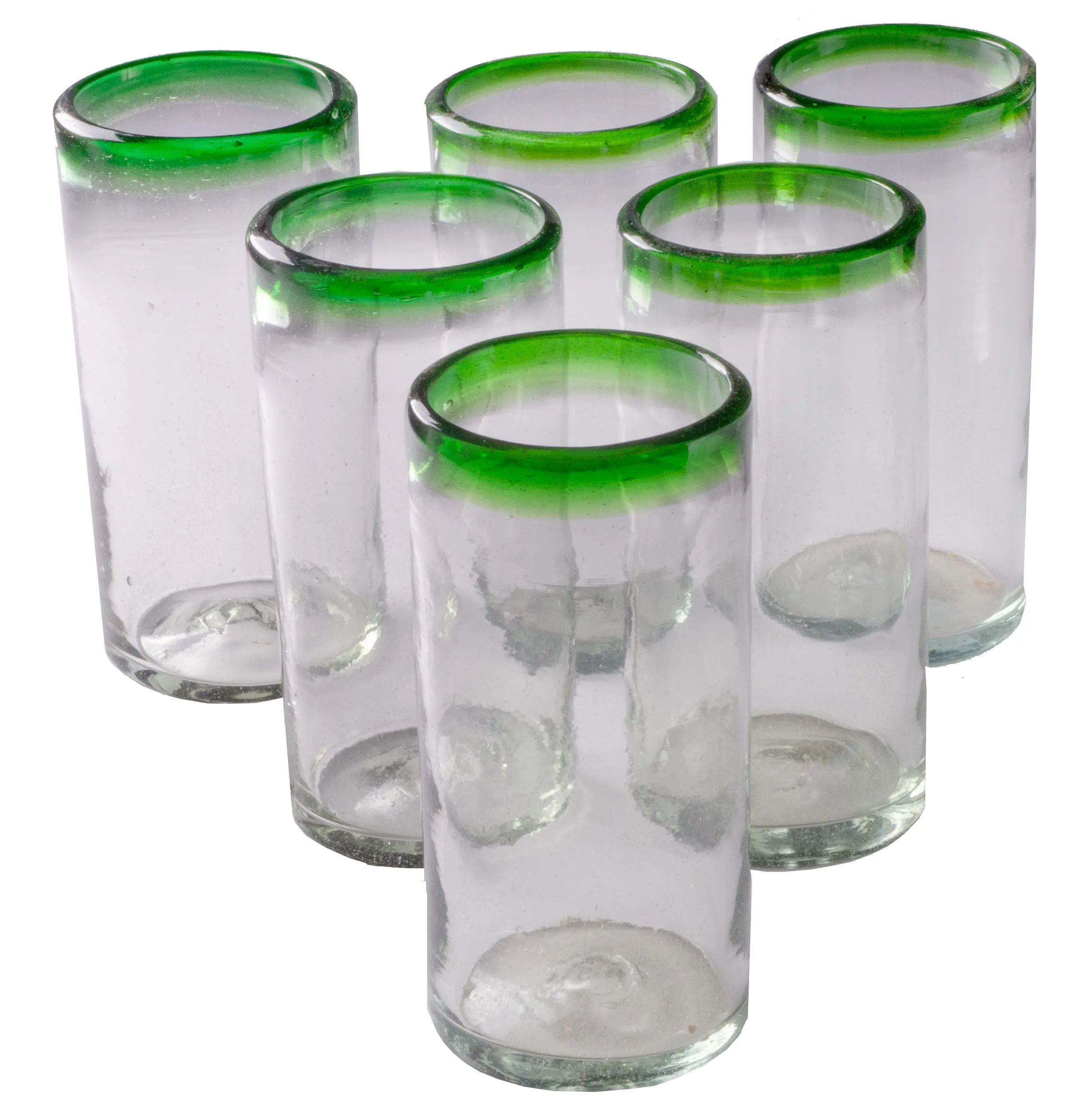 Green Rim Tall Tumbler -  22 oz - Set of 6