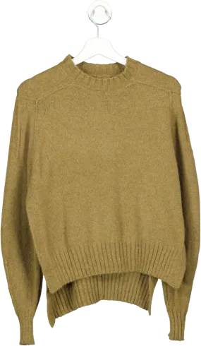 Isabel Marant Green Baby Camel Knitted Poncho UK 8