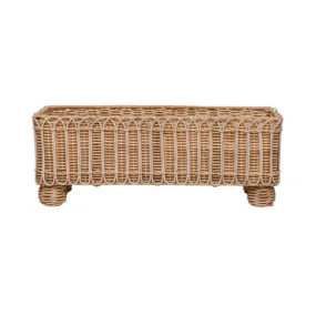 Juliska Provence Rattan Whitewash Rectangular Planter