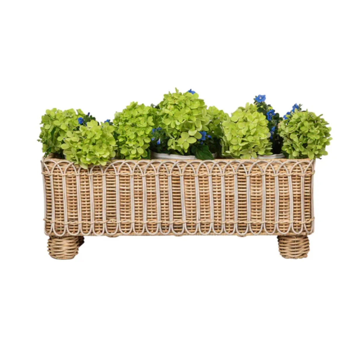 Juliska Provence Rattan Whitewash Rectangular Planter