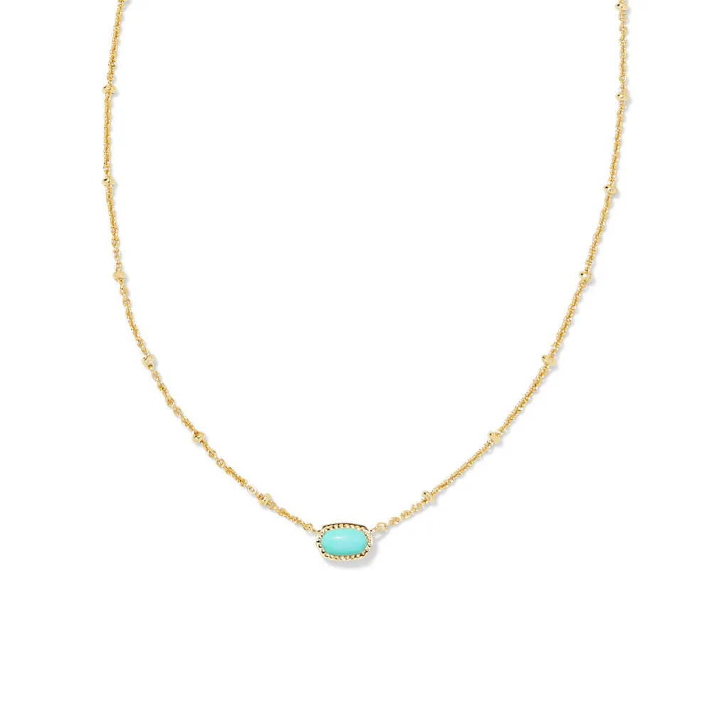 Kendra Scott Mini Elisa Pendant Necklace - Gold Mint Magnesite