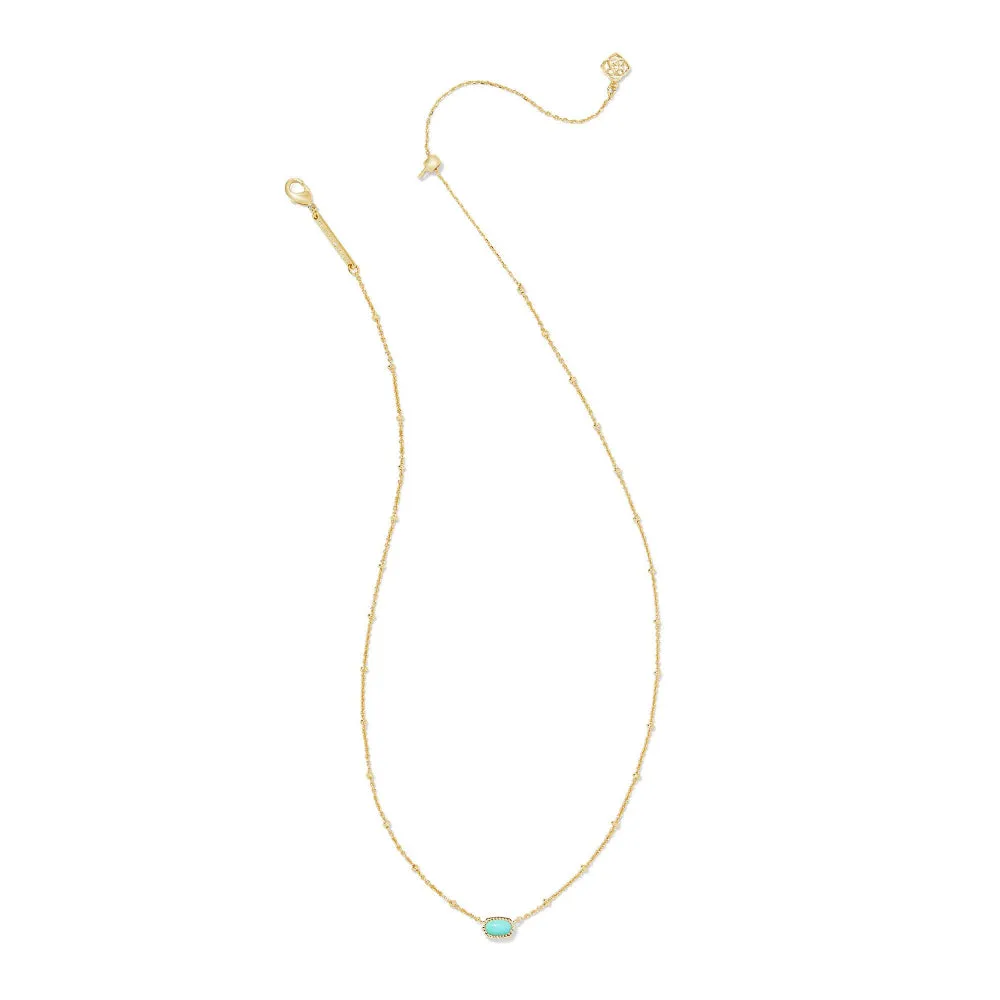 Kendra Scott Mini Elisa Pendant Necklace - Gold Mint Magnesite