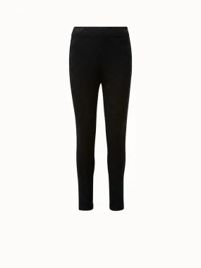 Leggings in Ziegeldach-Optik aus Seide mit Stretch