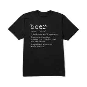 Life Is Good Men's Beer Defined Crusher Tee - Black