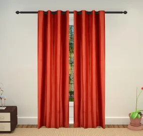 Lushomes curtain 7.5 Feet, curtains with lining, Red, curtains & drapes, parda, urban space curtains, curtains for living room (Single Pc, 54 x 90 inches)