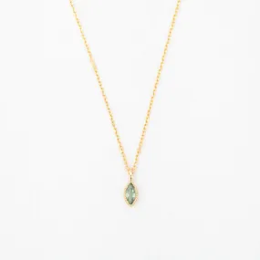 Marquise Green Sapphire Wisp Necklace