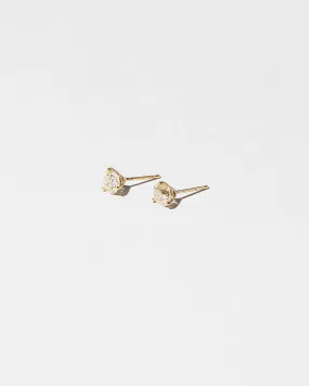 Martini Stud Earrings - White Diamond