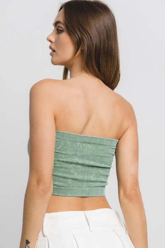 Mineral Wash Seamless Tube Top