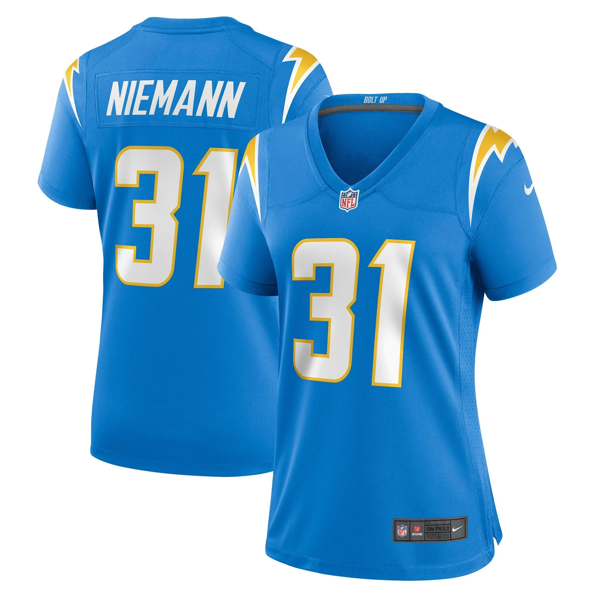 Nick Niemann Los Angeles Chargers Nike Women's Game Player Jersey - Powder Blue