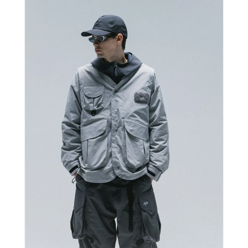 NINE POINT NINE CAIRN UTILITY JACKET-LIGHT GREY