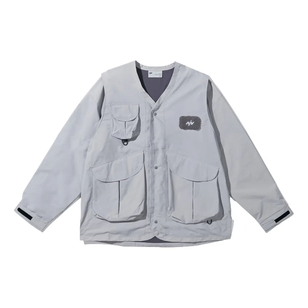 NINE POINT NINE CAIRN UTILITY JACKET-LIGHT GREY