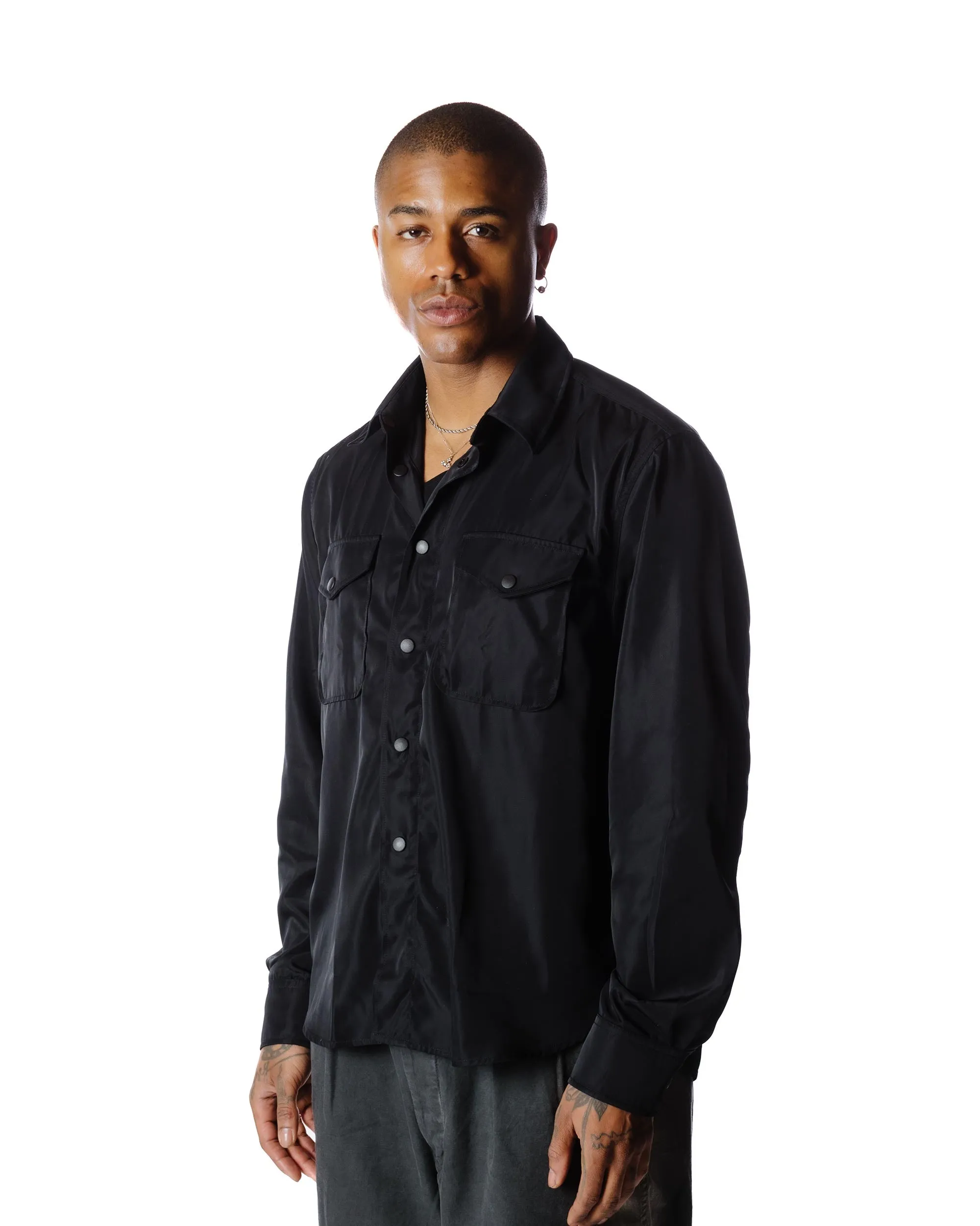 Our Legacy Parade Shirt Black Drape Tech