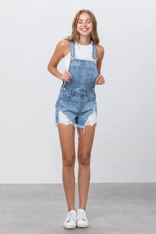 OVERALL DENIM SHORTS