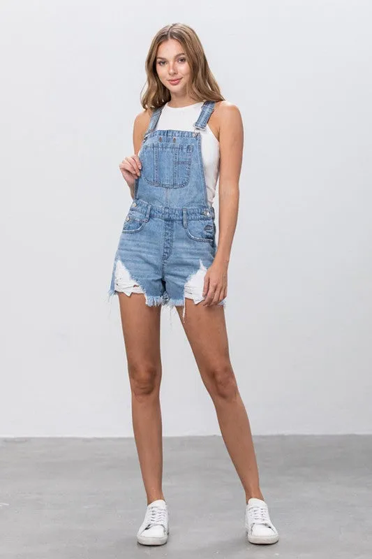 OVERALL DENIM SHORTS