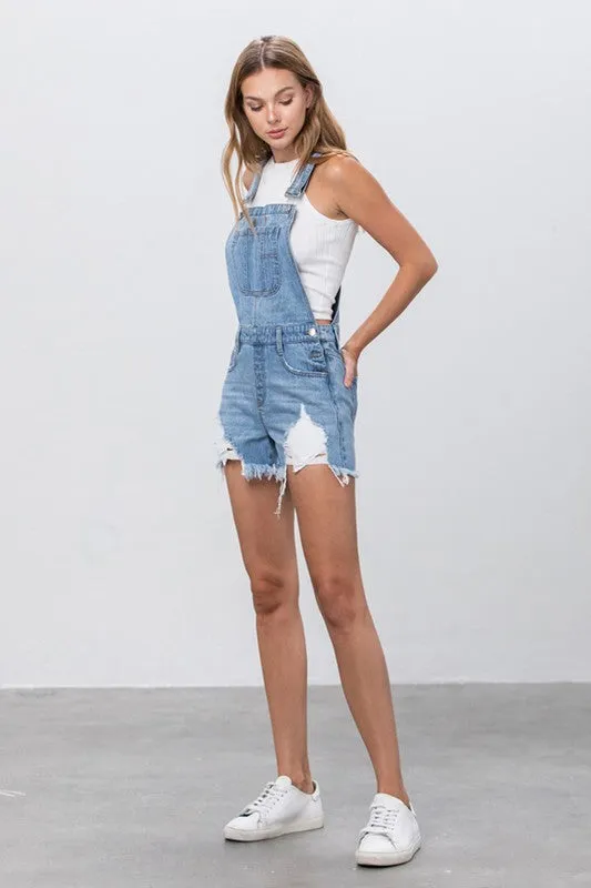 OVERALL DENIM SHORTS