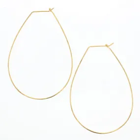 Pear Hoop Earrings