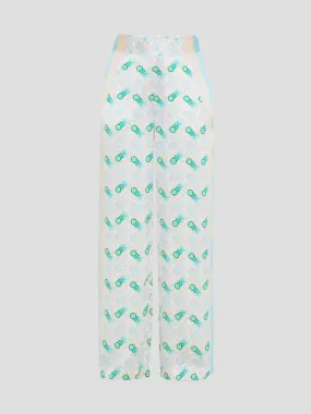 Ping Pong Printed Straight Leg Trousers