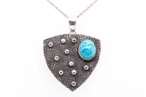 Primordial Shield Turquoise Pendant