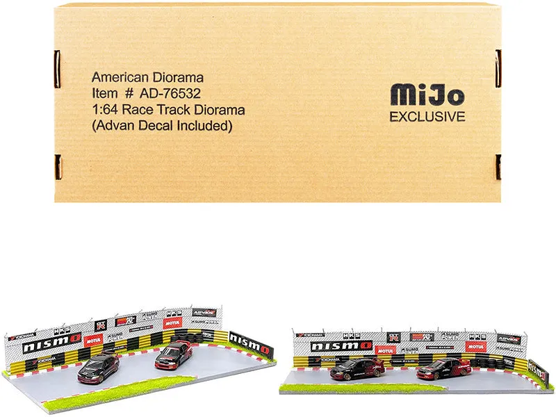 Race Track Advan Diorama with Decals for 1/64 Scale Models by American Diorama