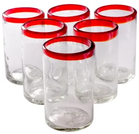 Red Rim Tumbler - 16 oz - Set of 6