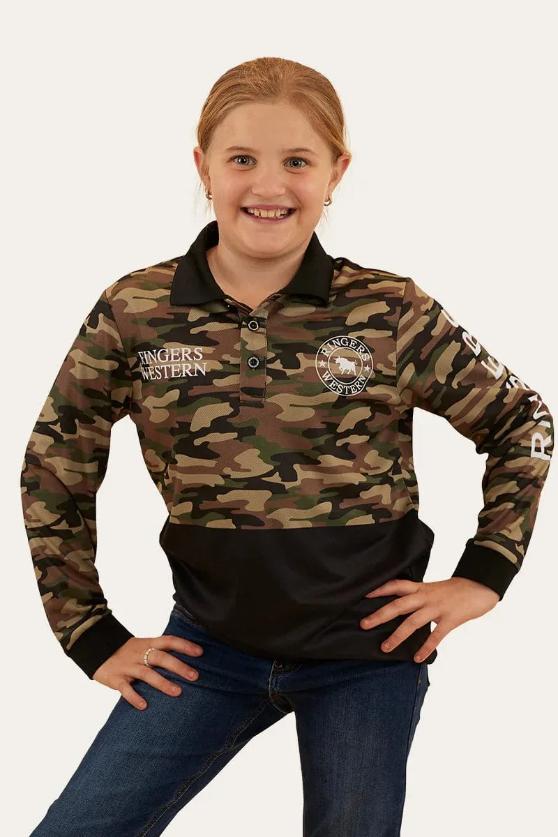 Ringers Western Halls Creek Kids Fishing Shirt Camo